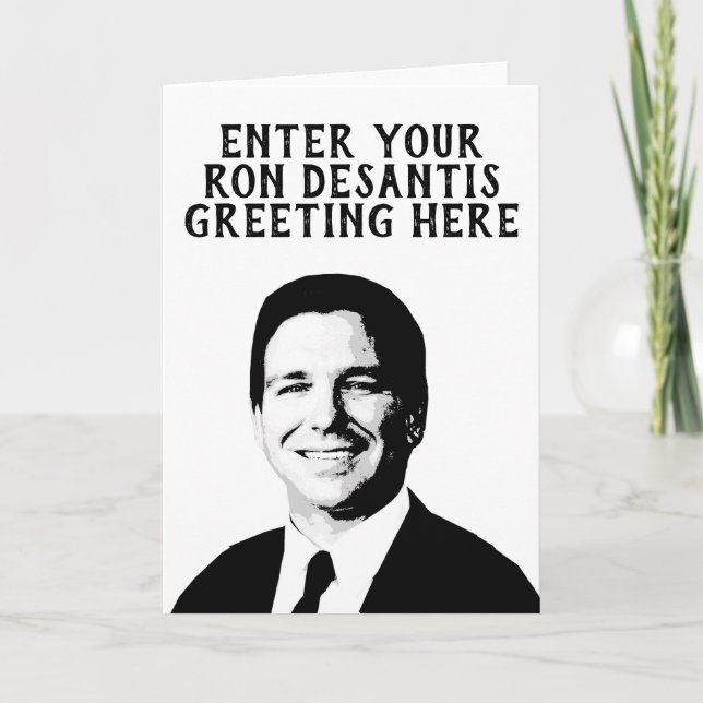 Ron DeSantis Custom Greeting Letterpress Thank You Card (Front)