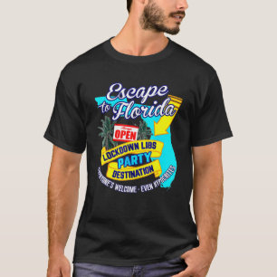 Ron Desantis Escape To Florida Vinatge Funny T-Shirt