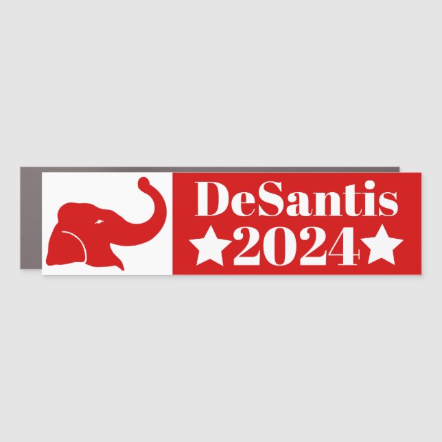 Ron DeSantis For President 2024 bumper sticker Car Magnet (Front)