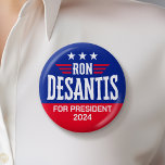 Ron DeSantis for President 2024 - Campaign Button<br><div class="desc">A simple design featuring Ron DeSantis running for President. He is running in the Republican primary for the 2024 election.</div>