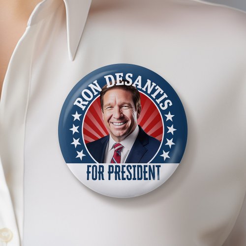 Ron DeSantis for President 2024 _ Campaign Photo Button
