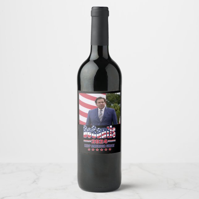 Ron DeSantis for President 2024 Wine Label (Front)