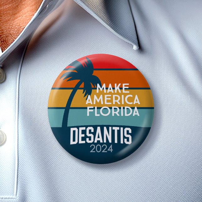 Ron DeSantis President 2024 - Make America Florida Button (Desantis Buttons)