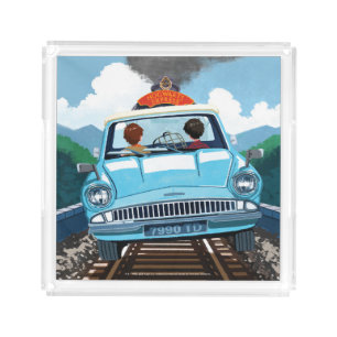 Ron & HARRY POTTER™ in Flying Car to HOGWARTS™ Acrylic Tray
