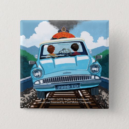 Ron  HARRY POTTER in Flying Car to HOGWARTS Button