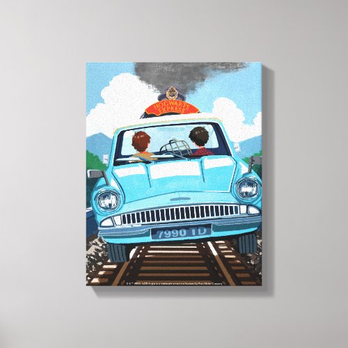 Ron  HARRY POTTER in Flying Car to HOGWARTS Canvas Print
