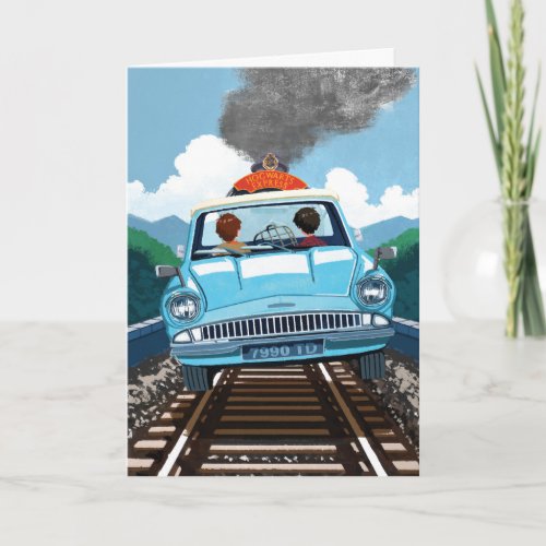 Ron  HARRY POTTER in Flying Car to HOGWARTS Card
