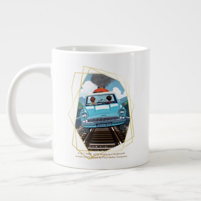 Ron & HARRY POTTER™ in Flying Car to HOGWARTS™ Giant Coffee Mug (Left)