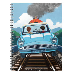 Ron & HARRY POTTER™ in Flying Car to HOGWARTS™ Notebook