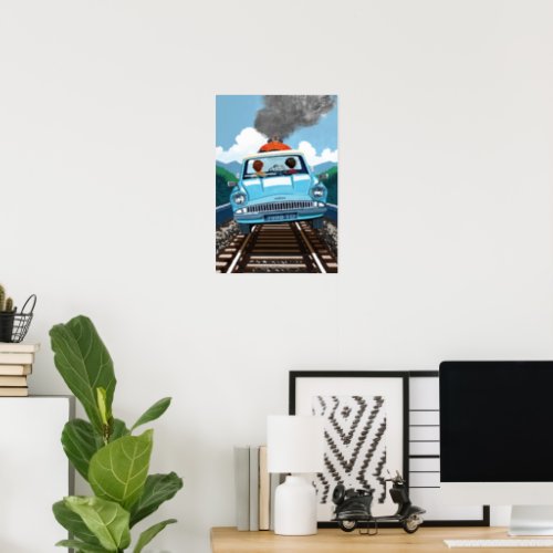 Ron  HARRY POTTER in Flying Car to HOGWARTS Poster