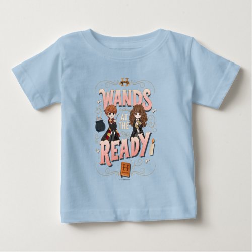 Ron  Hermione Wands at the Ready Baby T_Shirt