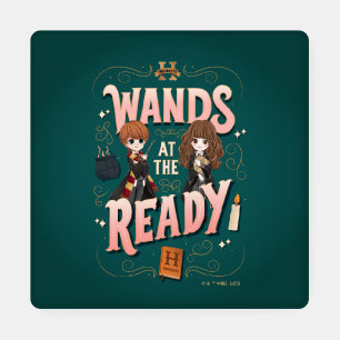 Ron & Hermione Wands at the Ready Coaster Set