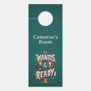 Ron & Hermione Wands at the Ready Door Hanger