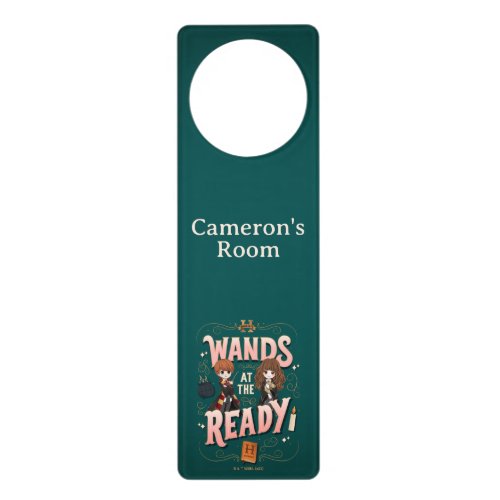 Ron  Hermione Wands at the Ready Door Hanger