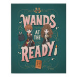 Ron &amp; Hermione Wands at the Ready Faux Canvas Print