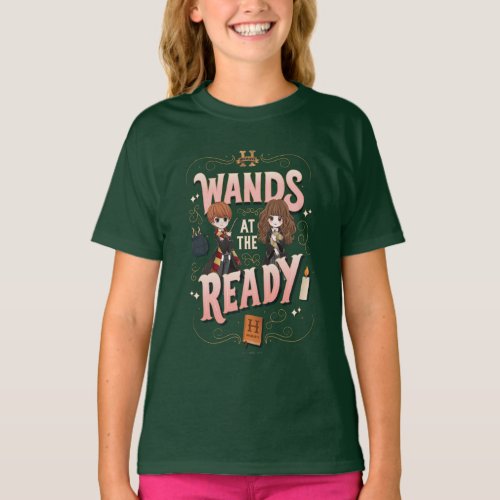 Ron  Hermione Wands at the Ready T_Shirt