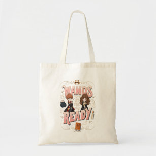 Ron & Hermione Wands at the Ready Tote Bag