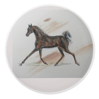 Ron Hevener Arabian Horse Ceramic Knob