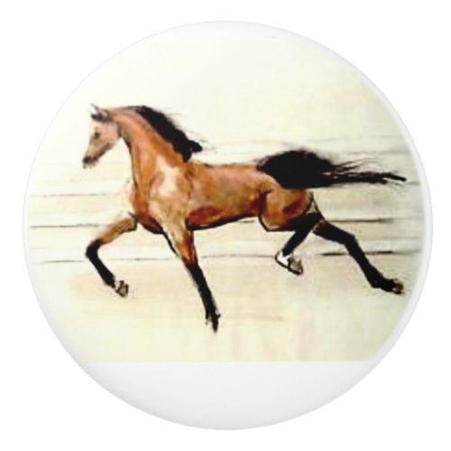 Ron Hevener Arabian horse Nahgwa Ceramic Knob