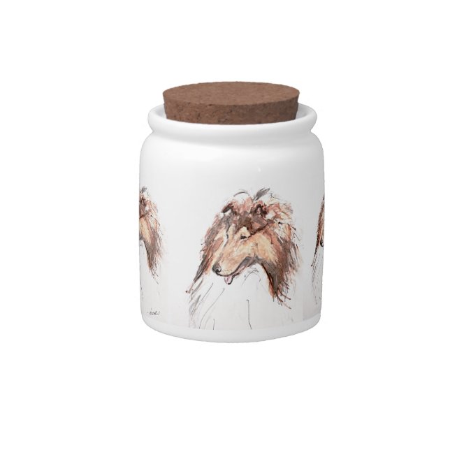 Ron Hevener Collie ... Candy Jar (Front)