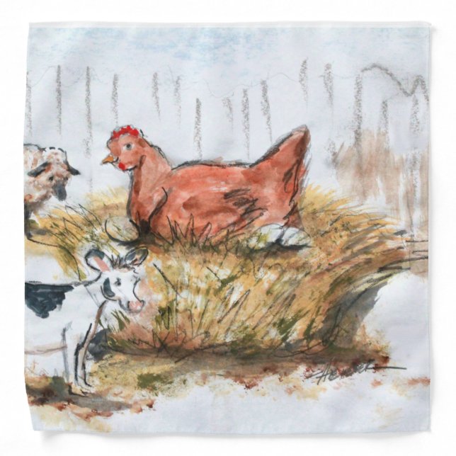 Ron Hevener Farm Life  Bandana (Front)
