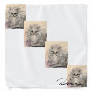 Ron Hevener Glamour Cat Scarf Bandana