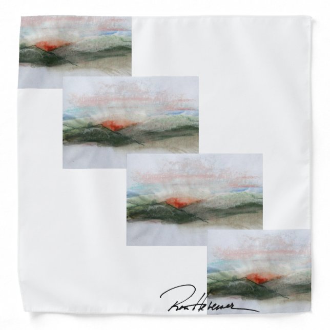 Ron Hevener Glamour Scarf "A Day Well Lived" Banda Bandana (Front)