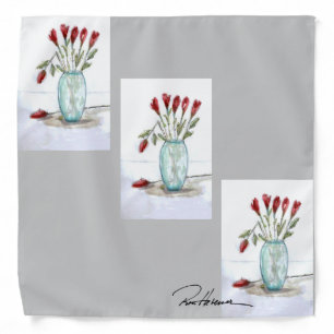 Ron Hevener Glamour Scarf Roses Roses Roses Bandana
