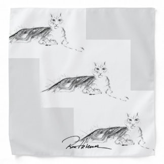 Ron Hevener Glamour Scarf "Tiger B&W" Bandana