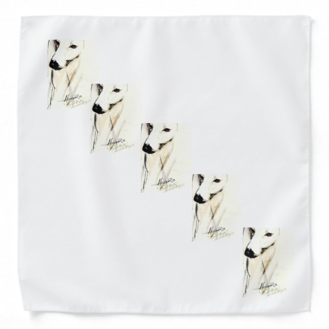 Ron Hevener Greyhound Soulmate Glamour Scarf   Bandana (Front)
