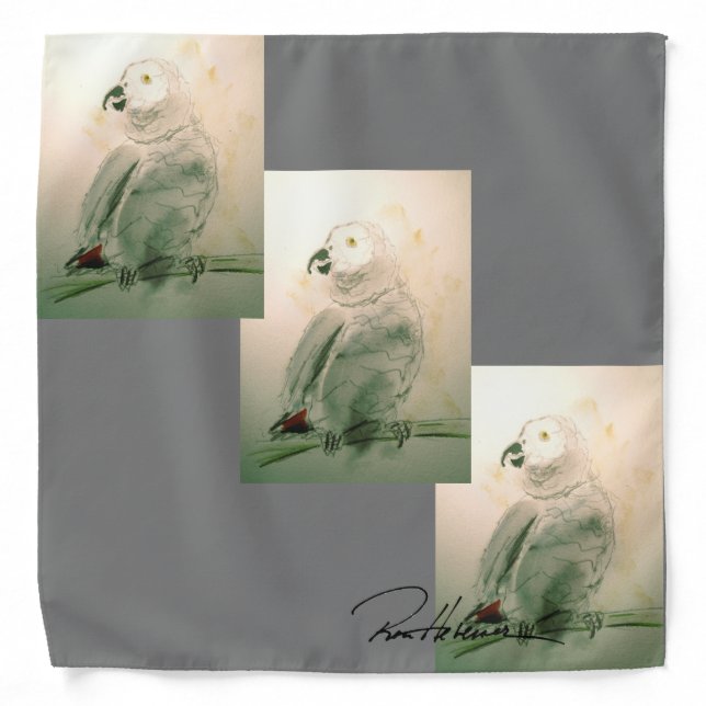 Ron Hevener "Mr. Feathers" Glamour Scarf Bandana (Front)