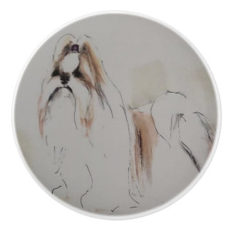 Ron Hevener Shih-Tzu Ceramic Knob