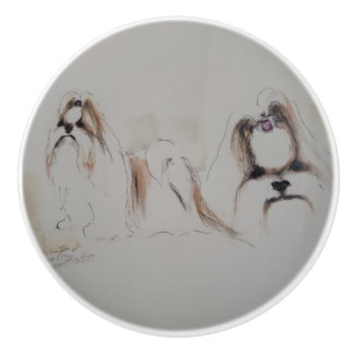 Ron Hevener Shih-Tzu Ceramic Knob