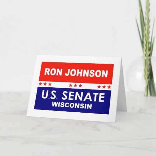 Ron Johnson US Senate Wisconsin 2022 Card