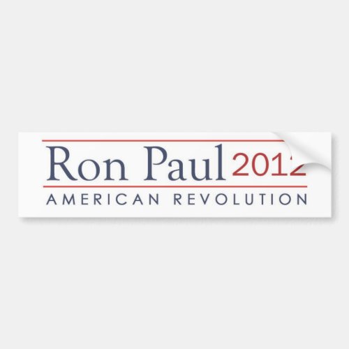 Ron Paul 2012 American Revolution Bumper Sticker
