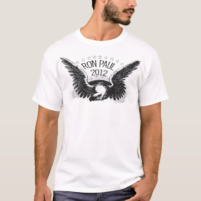 Ron Paul 2012 Black Felt Pen T-Shirt (Front)