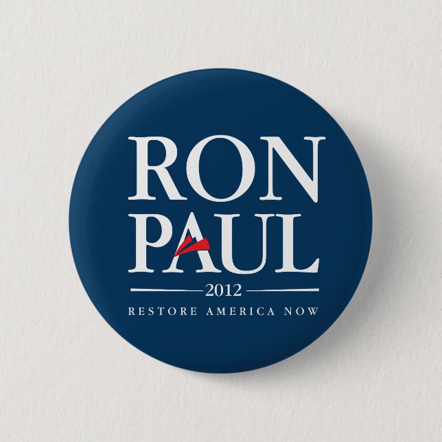 Ron Paul 2012 (Blue) Pinback Button (Front)