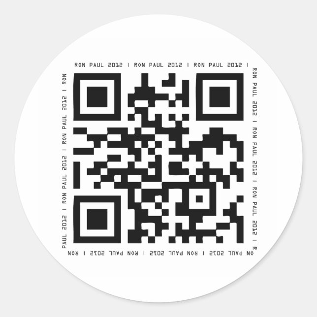 Ron Paul 2012 Classic Round Sticker (Front)