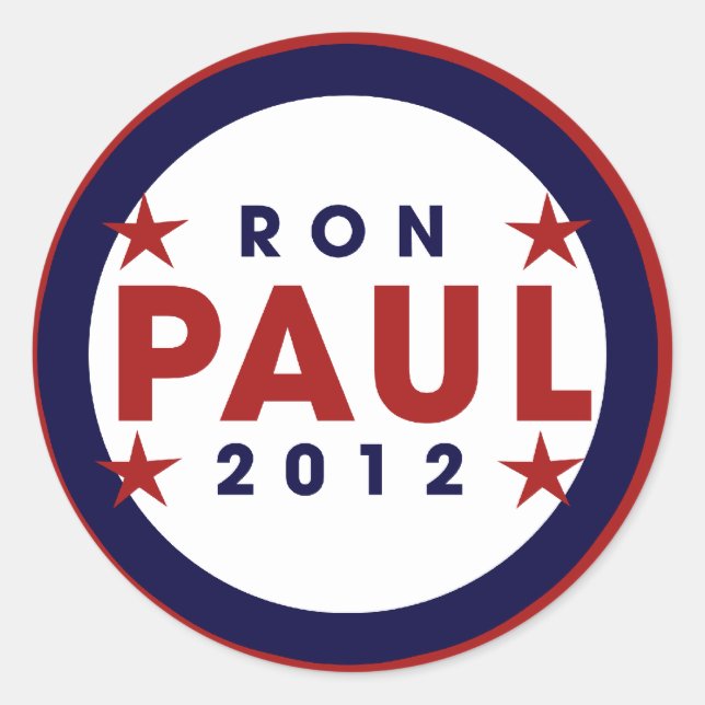 Ron Paul 2012 Classic Round Sticker (Front)