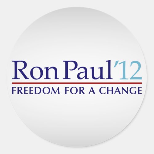 Ron Paul 2012 Classic Round Sticker