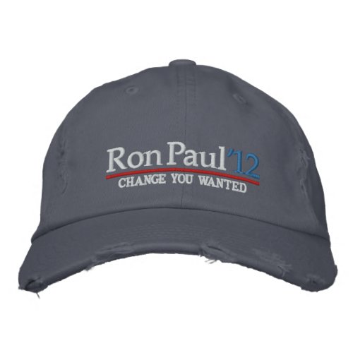 Ron Paul 2012 Customizable Embroidered Hats