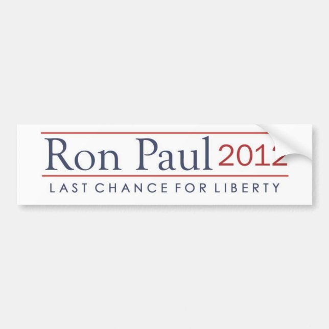 Ron Paul 2012 Last Chance for Liberty Bumper Sticker (Front)