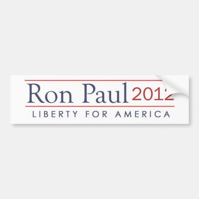 Ron Paul 2012 Liberty for America Bumper Sticker (Front)