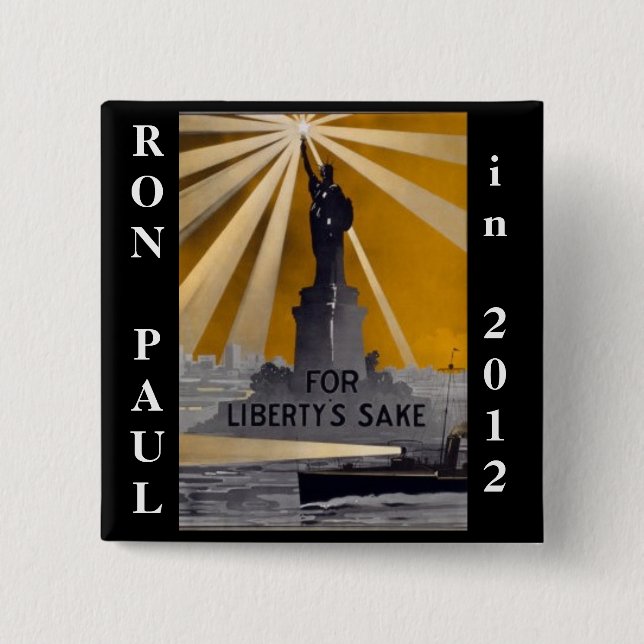 ron paul 2012 liberty pinback button (Front)