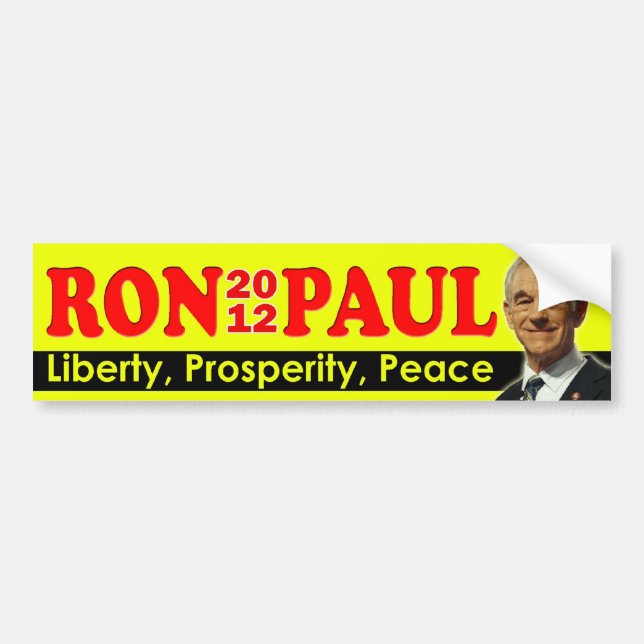 Ron Paul 2012 - Liberty, Prosperity, Peace Bumper Sticker (Front)