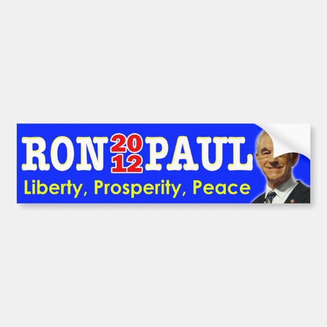 Ron Paul 2012 - Liberty, Prosperity, Peace Bumper Sticker (Front)