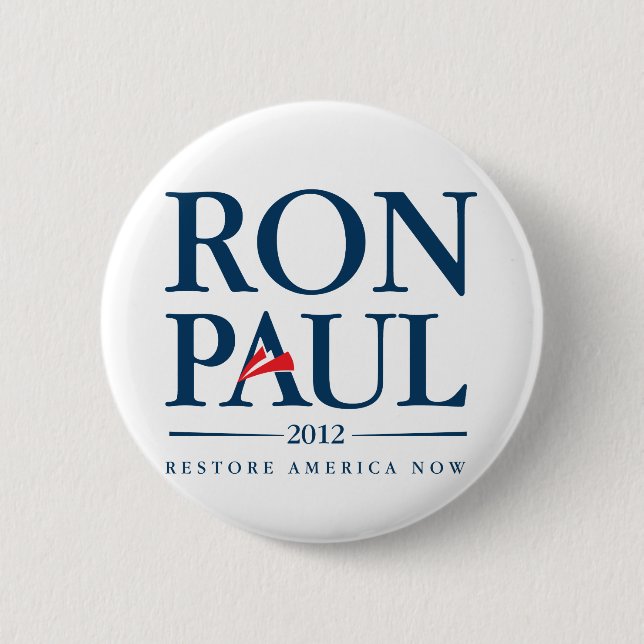 Ron Paul 2012 Pinback Button (Front)