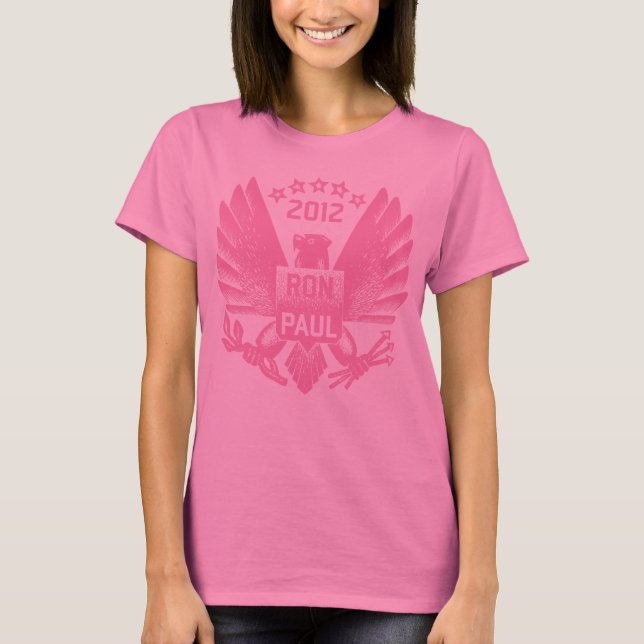 Ron Paul 2012 Pink Eagle T-Shirt (Front)