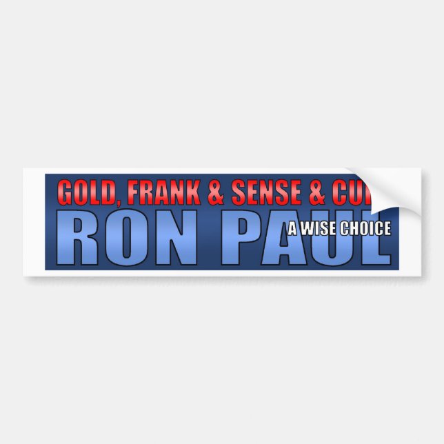 Ron Paul 2012 Presidential Campaign Bumper Sticker (Front)