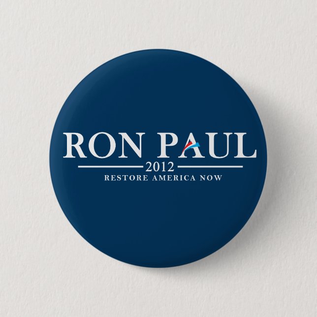 Ron Paul 2012 - Restore America Now Pinback Button (Front)